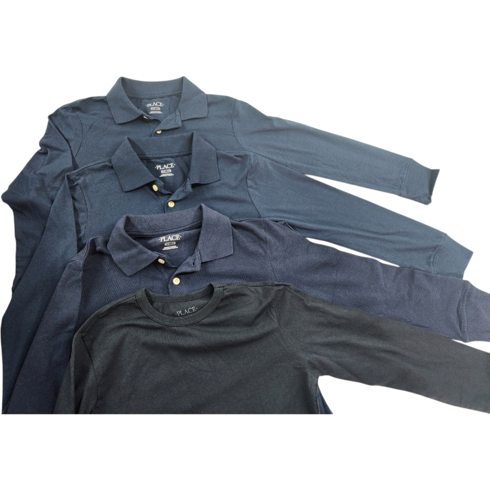 4pc Children's Place Navy Polo & Long Sleeve Tee Shirt Set **NWT**